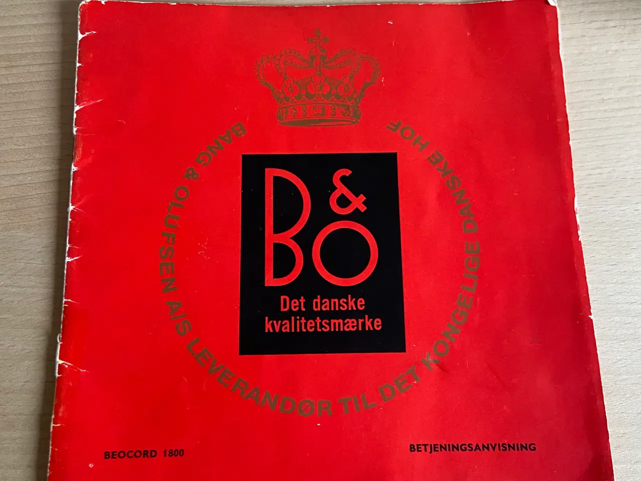 Billede 1 - B&O Beocord 1800 instruktionsbog