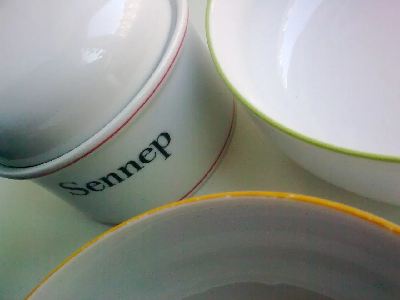 Billede 1 - Sennep 1980rne krukke m låg typografi & Atelier