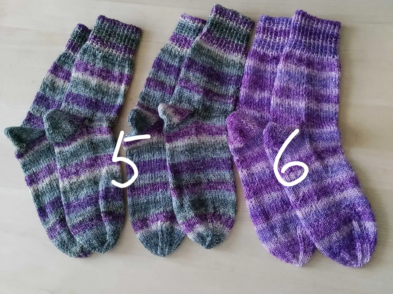 Billede 5 - Uldsokker 36/37 - nye hjemmestrikkede