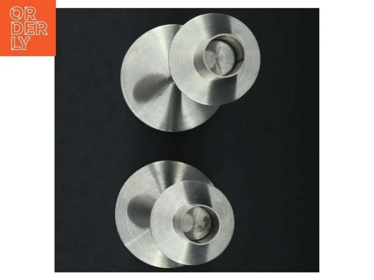 Billede 2 - Stål lysestager (str. 16 x 8 cm 22 x 8 cm)