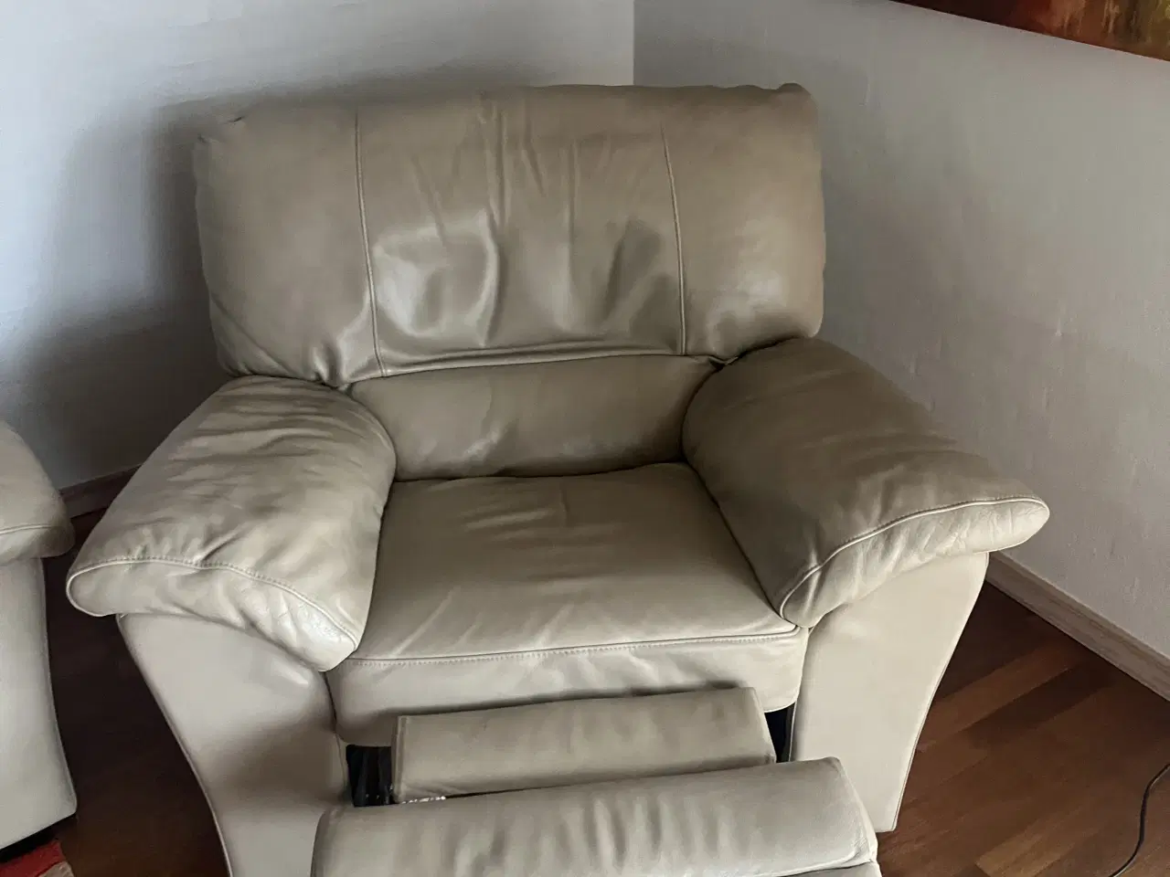 Billede 5 - 2 stk læder lænestole m vippefunktion