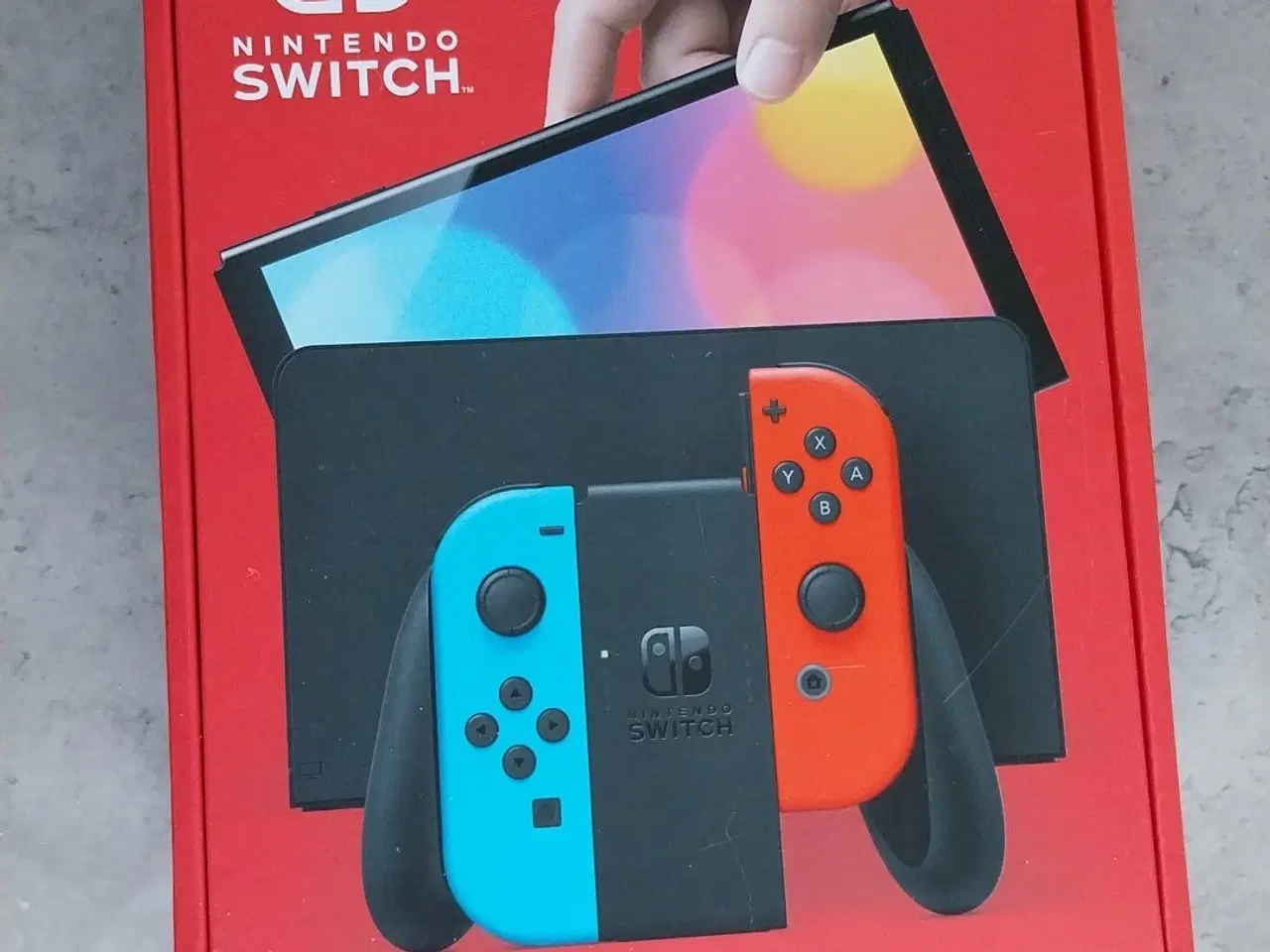 Billede 1 - Nintendo Switch OLED Console Joy-Con Blue & Red