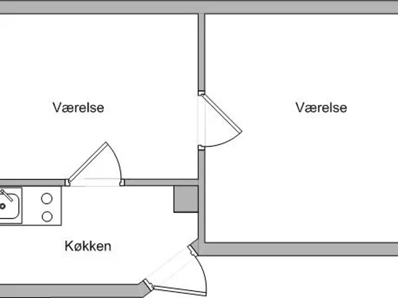 Billede 1 - 2 værelses, Vestergade, Svendborg, Fyn
