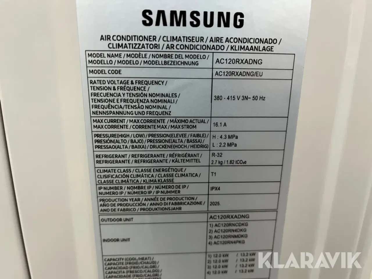 Billede 7 - Udedel Samsung Deluxe AC120RXADNG - 1 styk