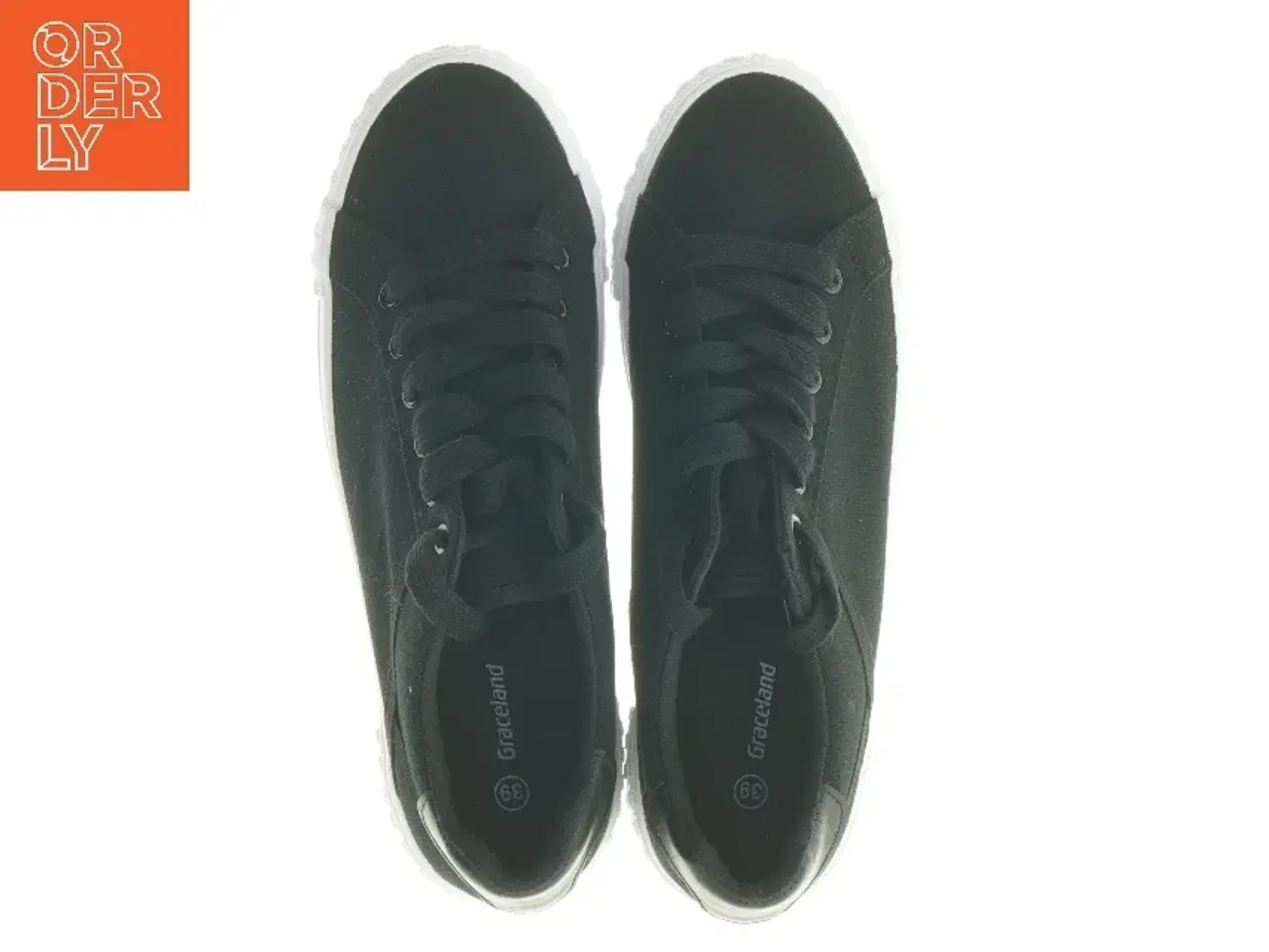 Billede 5 - Nye, sorte sneakers i lærred fra Graceland (str. 39 )