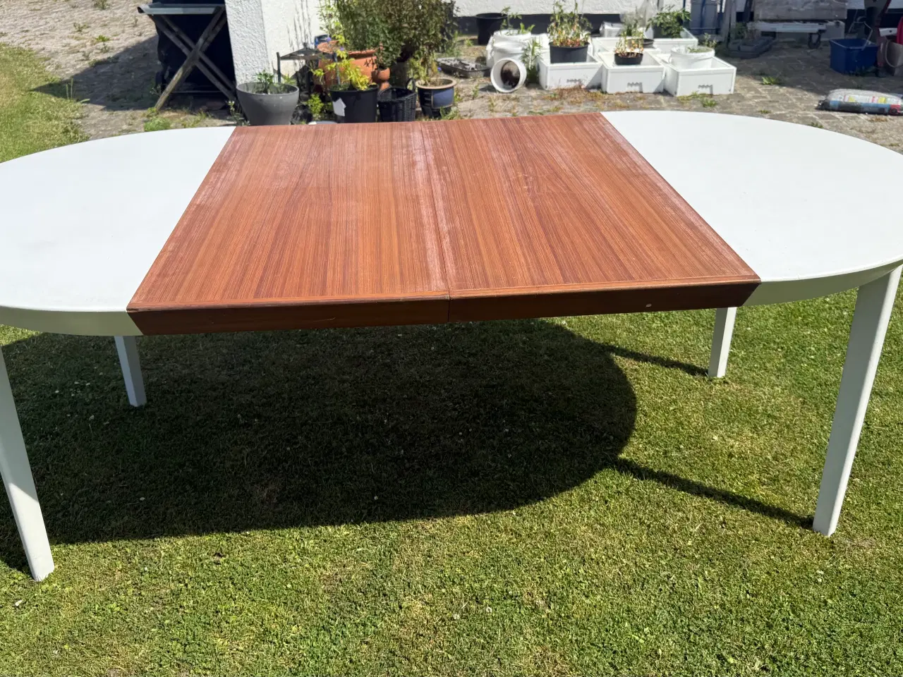 Billede 8 - Retro dansk spisebordsæt rundt spisebord + 2 tillæ