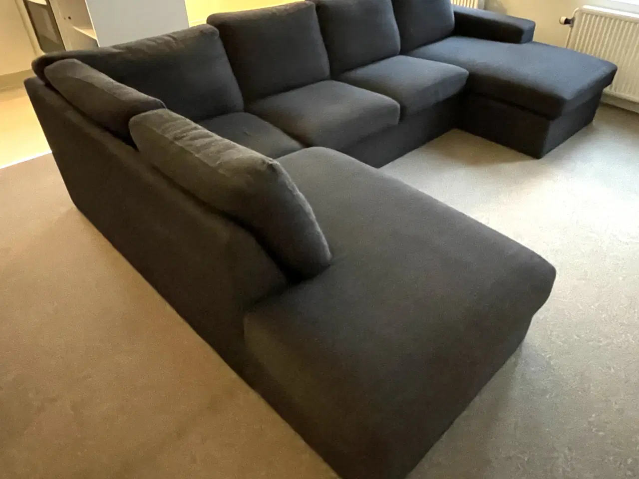 Billede 2 - Hjørnesofa med chaiselong, mørkegrå