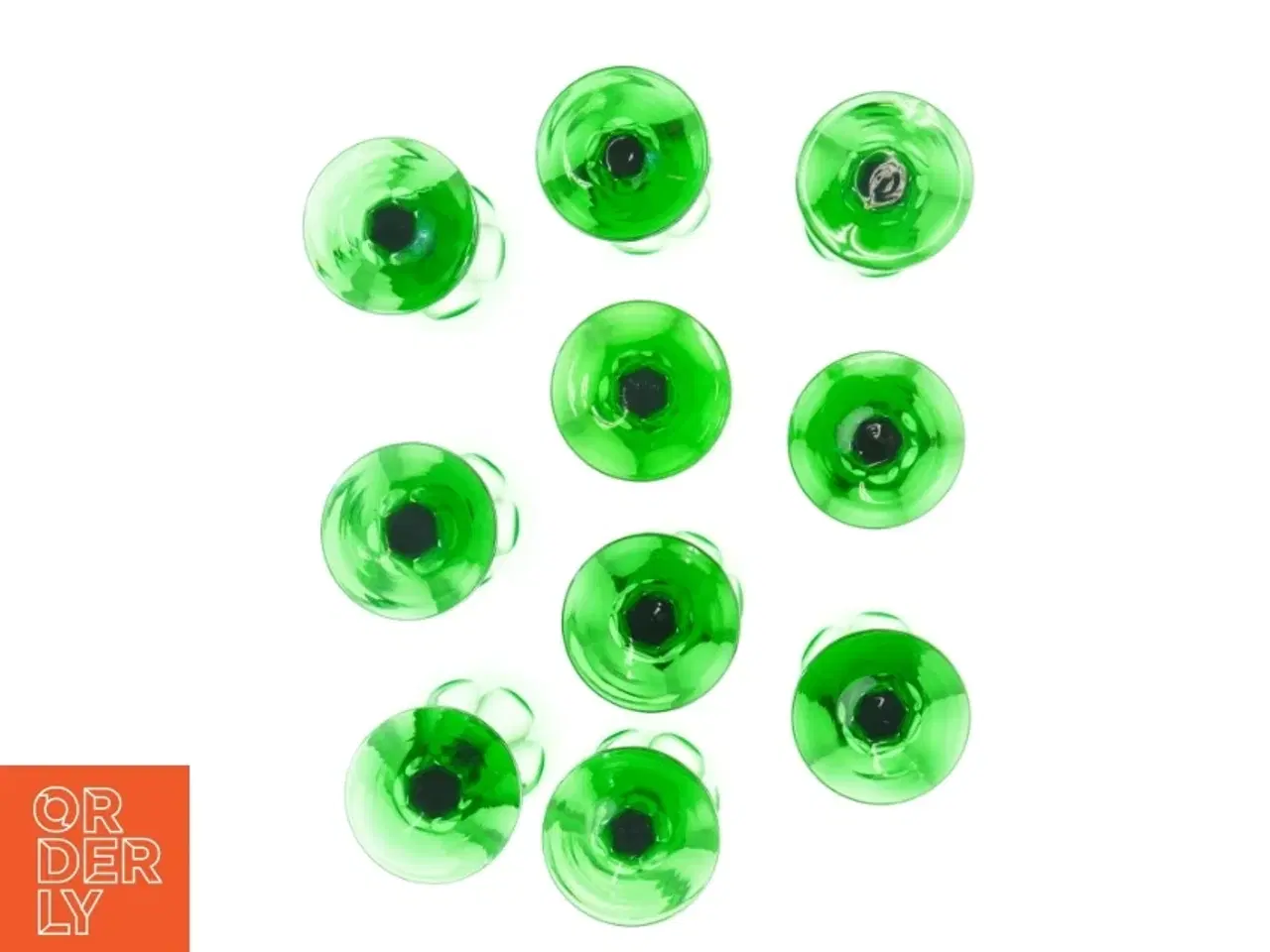 Billede 4 - 10 Grønne holmegaardglas (str. 15 x 8 cm)