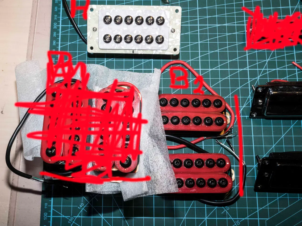 Billede 2 - Guitar pickups - Humbuckers og twin rails.