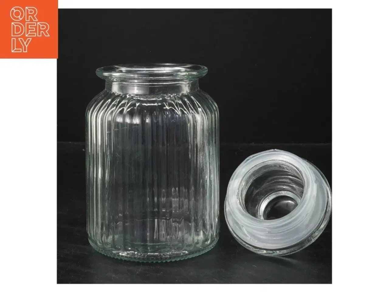 Billede 2 - Glaskrukke med låg (str. 18 cm)
