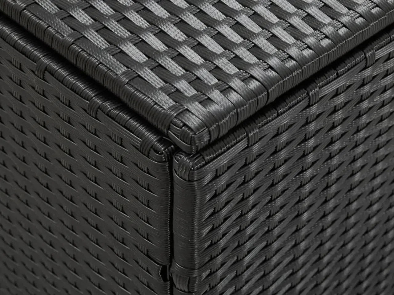 Billede 2 - Opbevaringskasse til haven 180x90x70 cm polyrattan sort