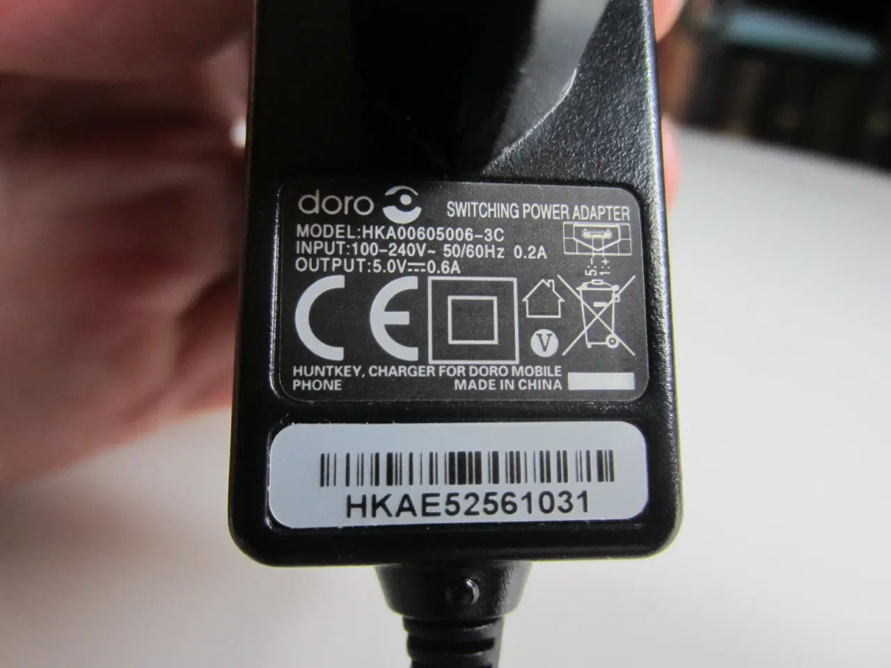 Billede 3 - Original Doro HKA00605006-3C rejselader 5.0 VDC