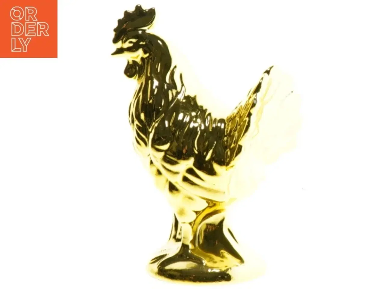 Billede 2 - To Guldfarvede hanefigur (str. 28 x 14 cm)