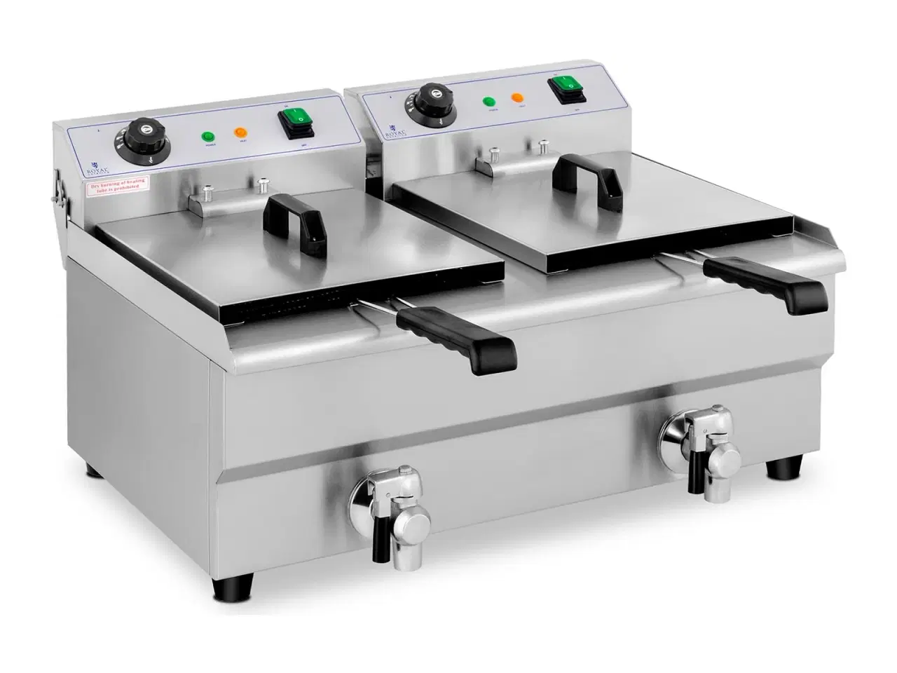 Billede 2 - Dobbelt Frituregryde 2x 13 Liter – med Afløbshane