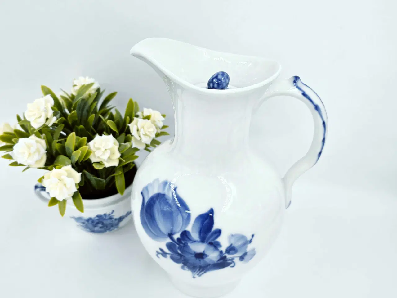 Billede 2 - Blå Blomst Chokoladekande Porcelæn 