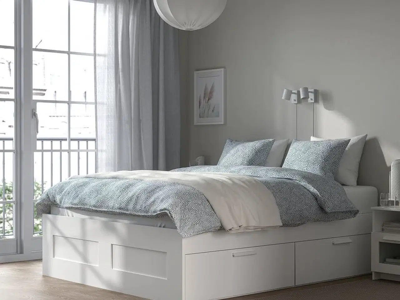 Billede 14 - BRIMNES Sengestel m. opbevaring, hvid, 180x200 cm