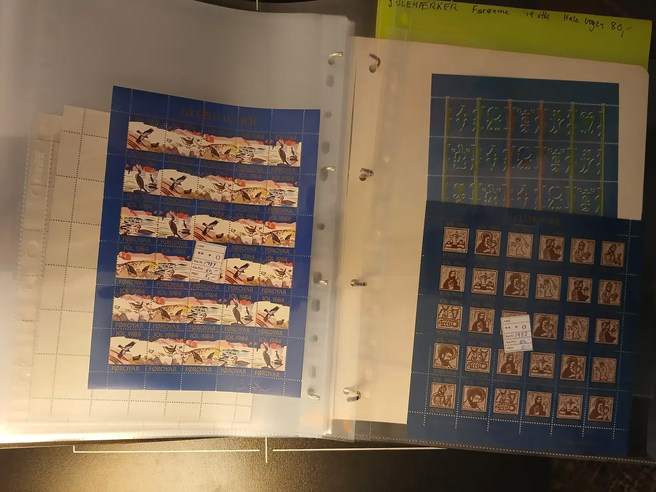 Billede 9 - Færø (29) Julemærkeark. Album med 19 postfriske ju