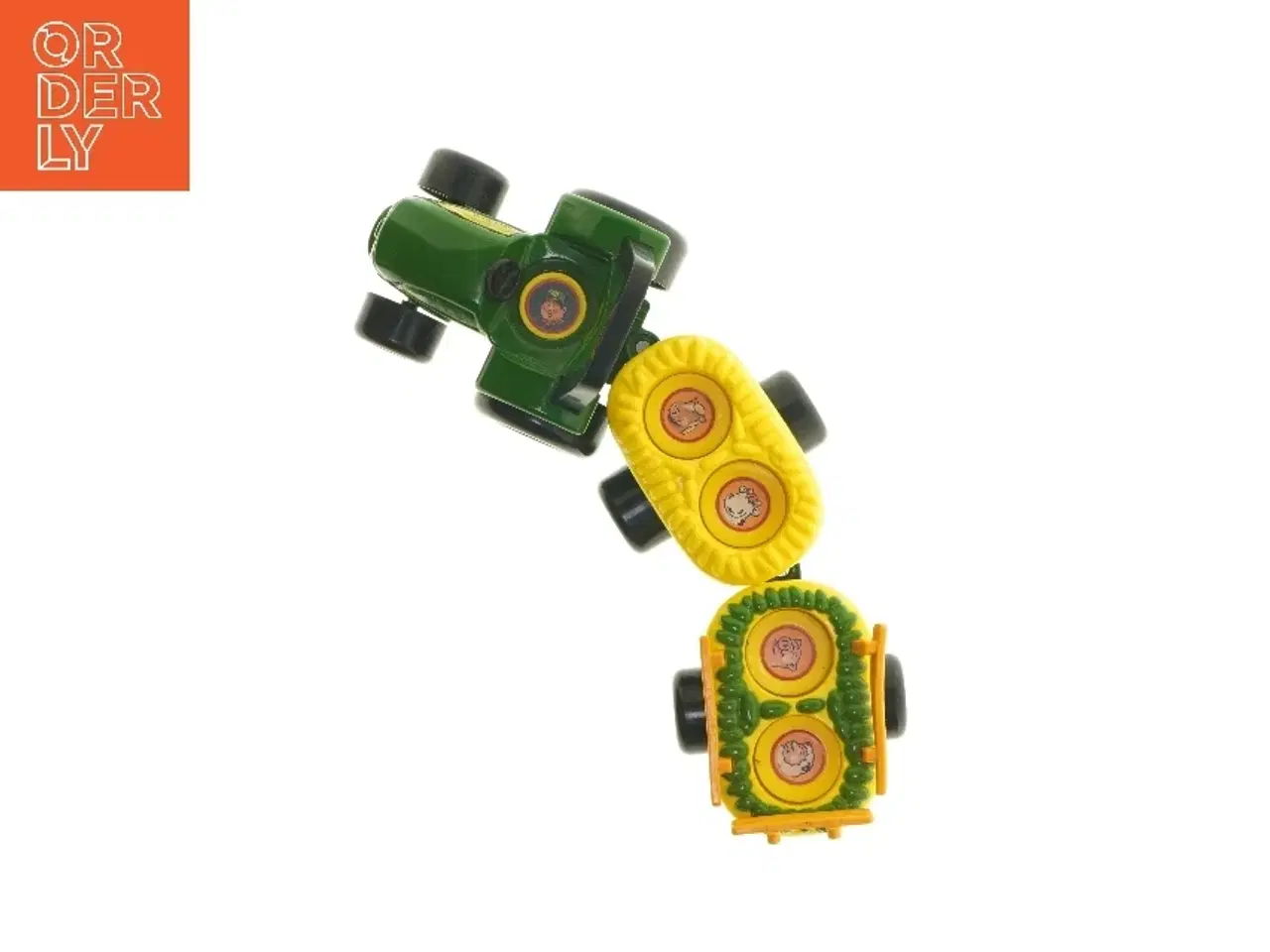 Billede 5 - Legetøjstraktor med vogn (str. 11x36x9,5 cm)