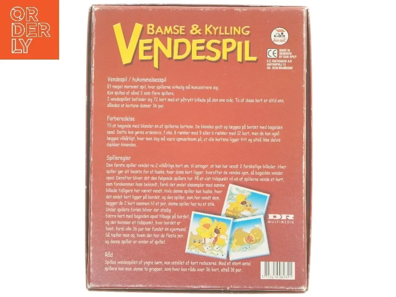 Billede 2 - Bamse & Kylling vendespil fra Danspil (str. 27,5x21 cm)