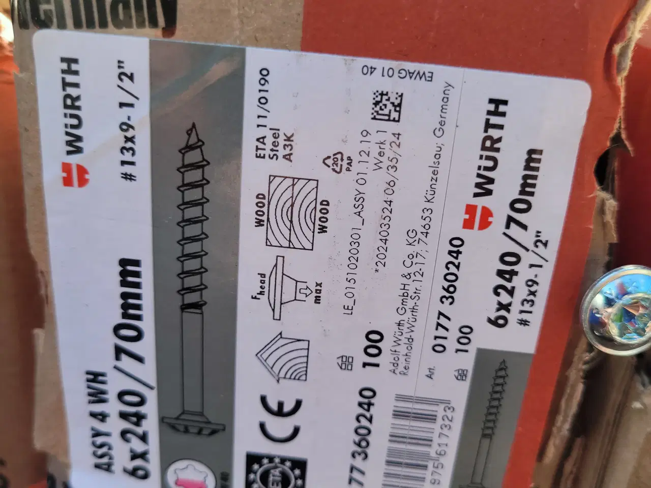 Billede 1 - Skruer 6 x 240 / 70
