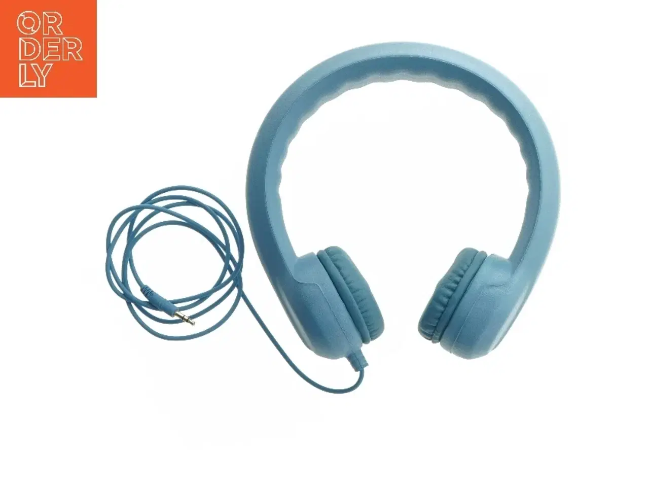 Billede 1 - Blå hovedtelefoner med kabel fra Mitone (str. Ø 19 cm)