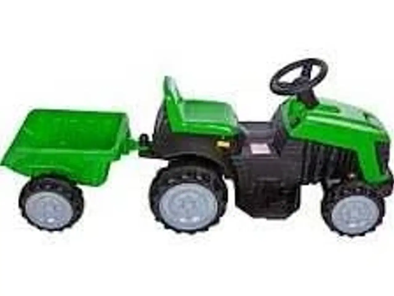 Billede 2 - Havetraktor med trailer til børn med batteri Grøn