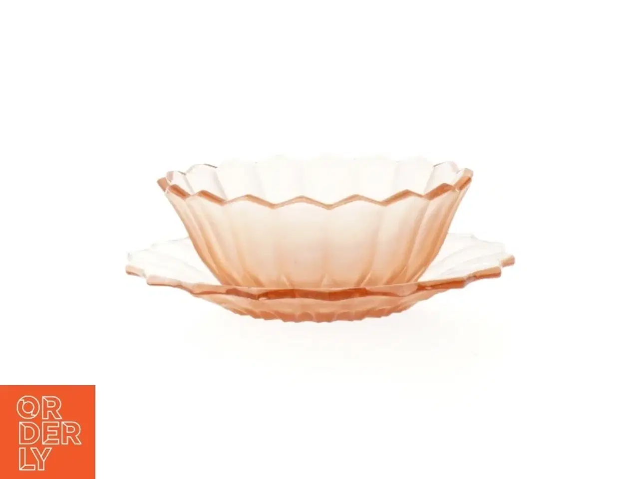 Billede 1 - Dekorativ glasskål (str. Ø 16 cm)