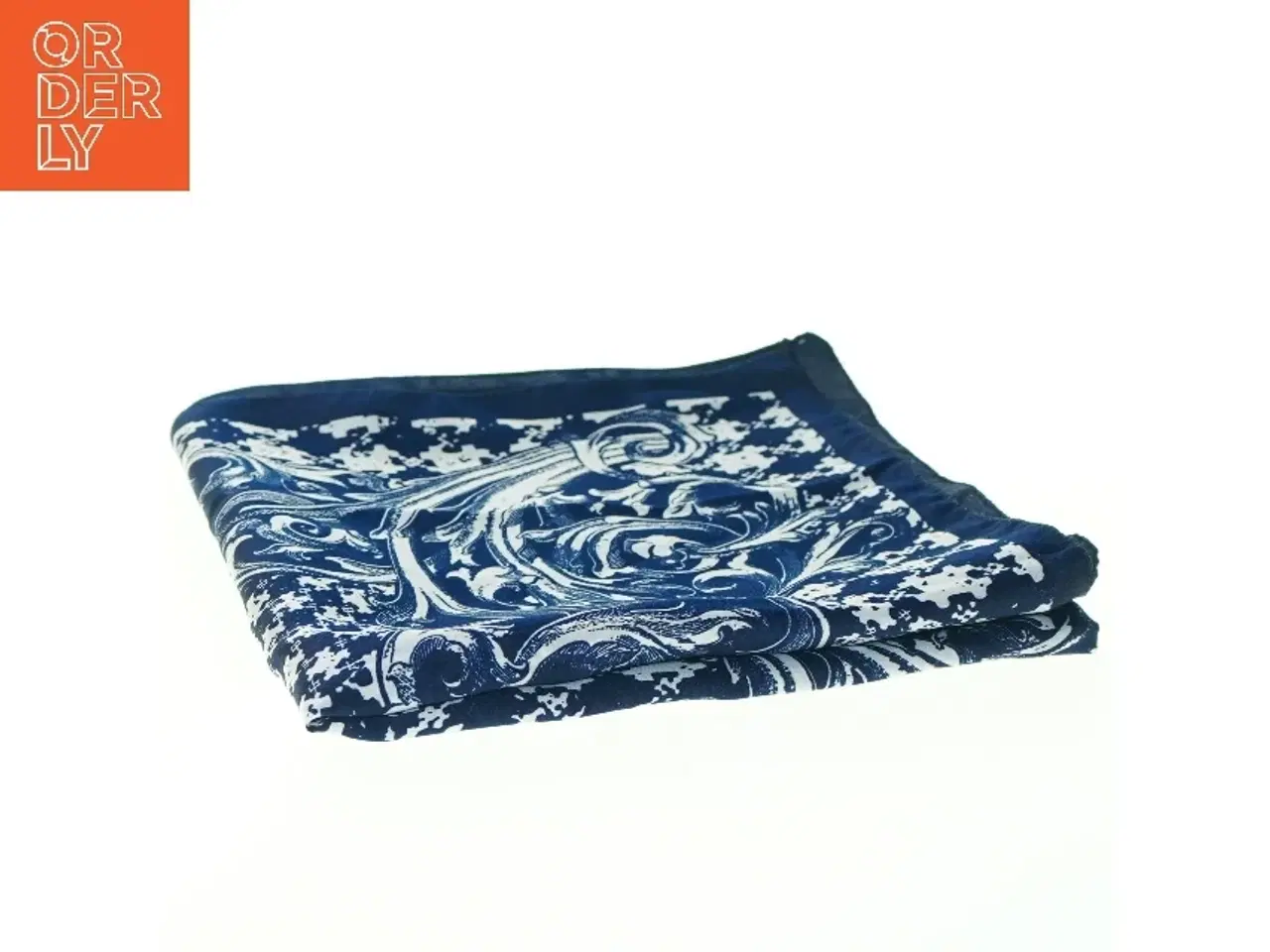 Billede 2 - Blåt og hvidt tørklæde (str. 85 x 85 cm)