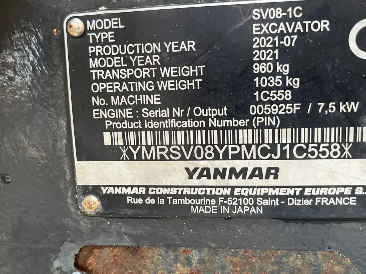 Billede 6 - Yanmar SV08 Tiltman kun kørt 479t