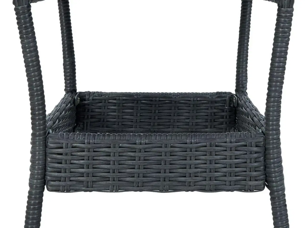 Billede 3 - Havebord 45x45x46,5 cm polyrattan mørkegrå