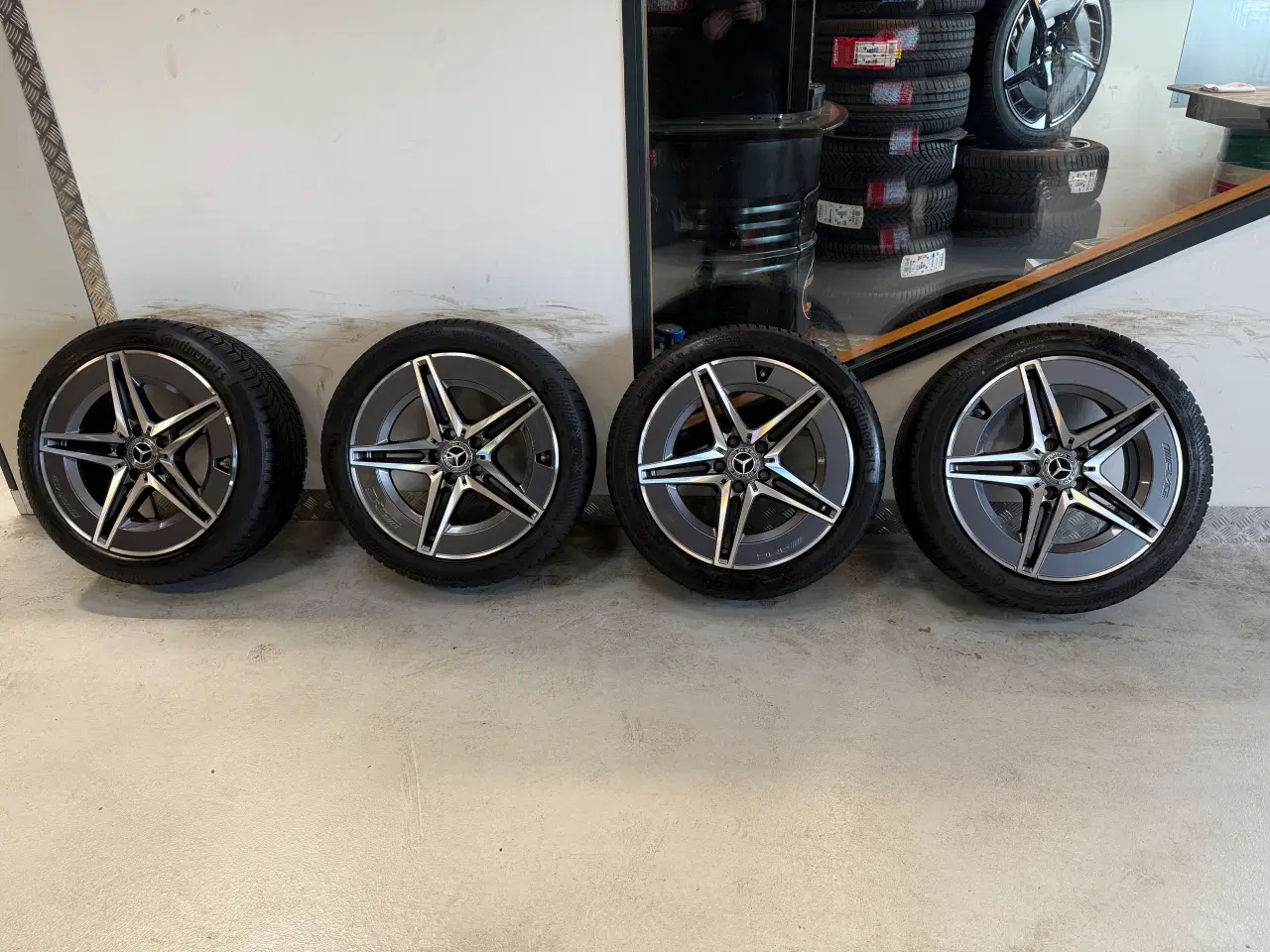 Billede 1 - Originale 18” amg Mercedes alufælge med Conti dæk