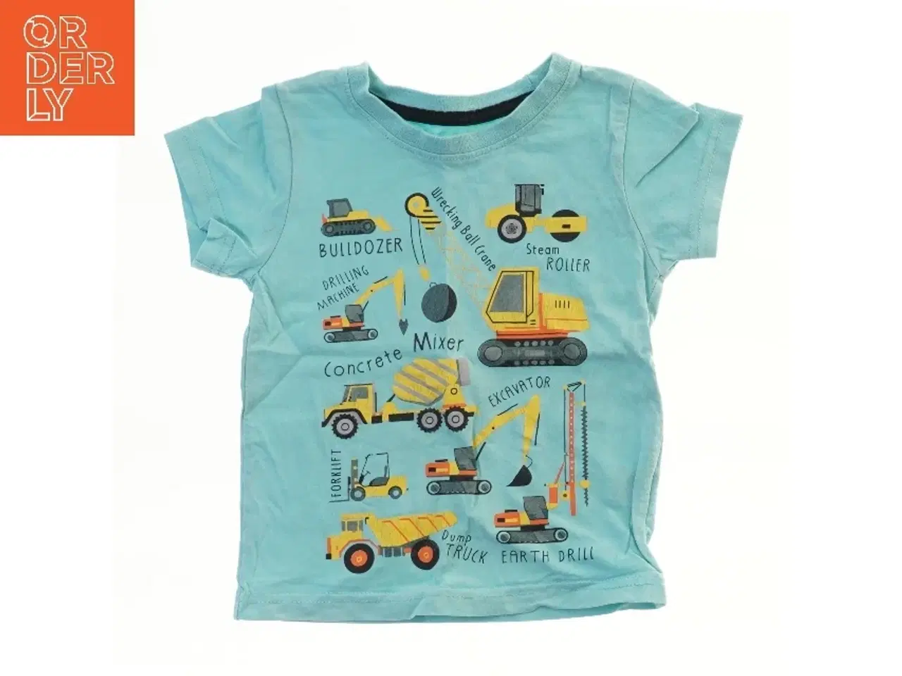 Billede 1 - Børne T-Shirt med byggeplads grafik (str. 98)