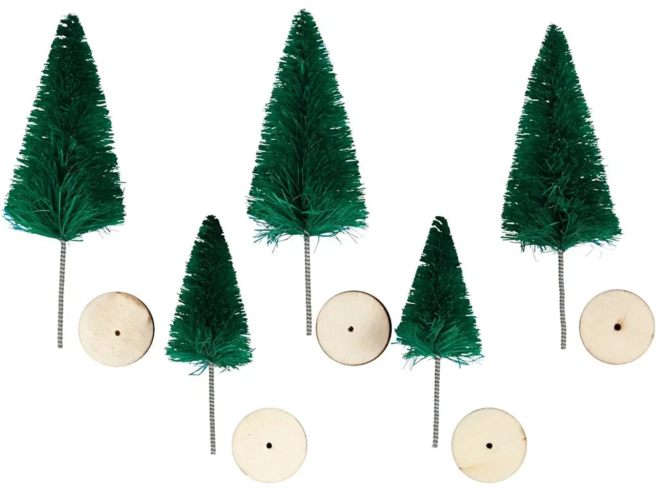 Billede 1 - Grantræer til Julelandskaber, 5 stk. - 40+60 mm