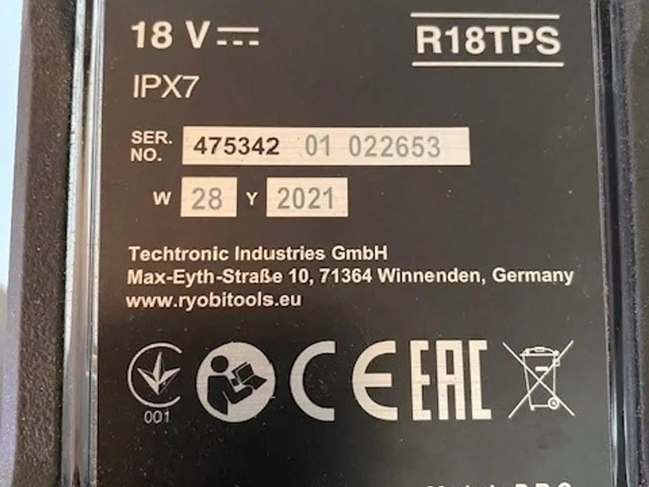 Billede 2 - Ryobi Rengøringsbørste - Model R18TPS 