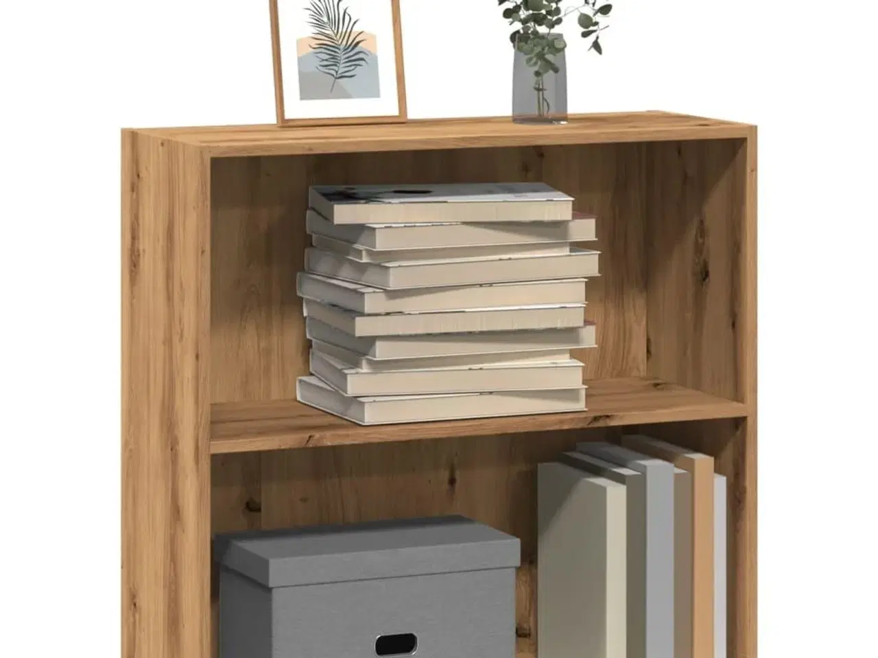 Billede 1 - Bogreol 80x30x77 cm konstrueret træ egetræsfarve