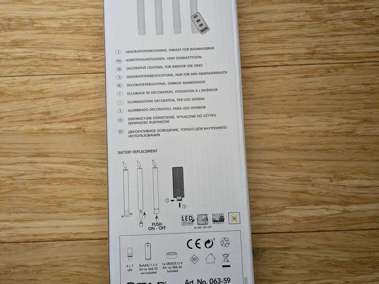 Billede 3 - Stearinlys LED flamme slim