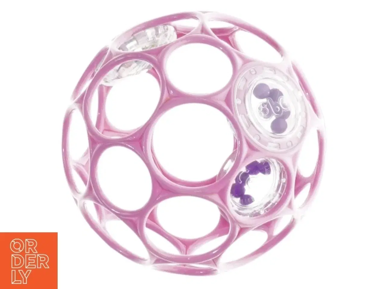 Billede 1 - Lyserød babylegetøj bold (str. 8 cm)