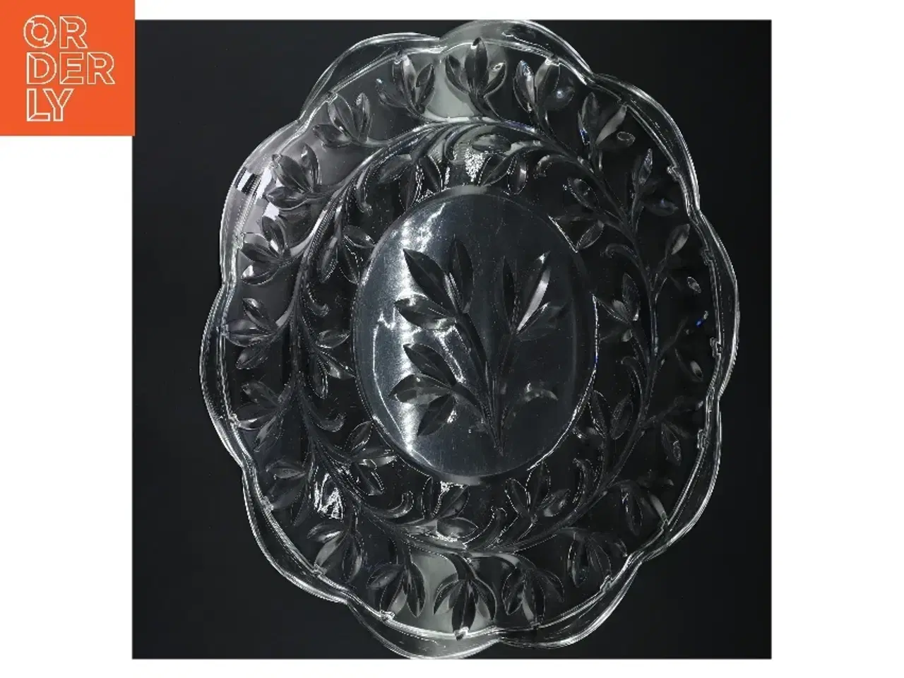 Billede 2 - Dekorativt glasfad (str. Ø 33 cm)