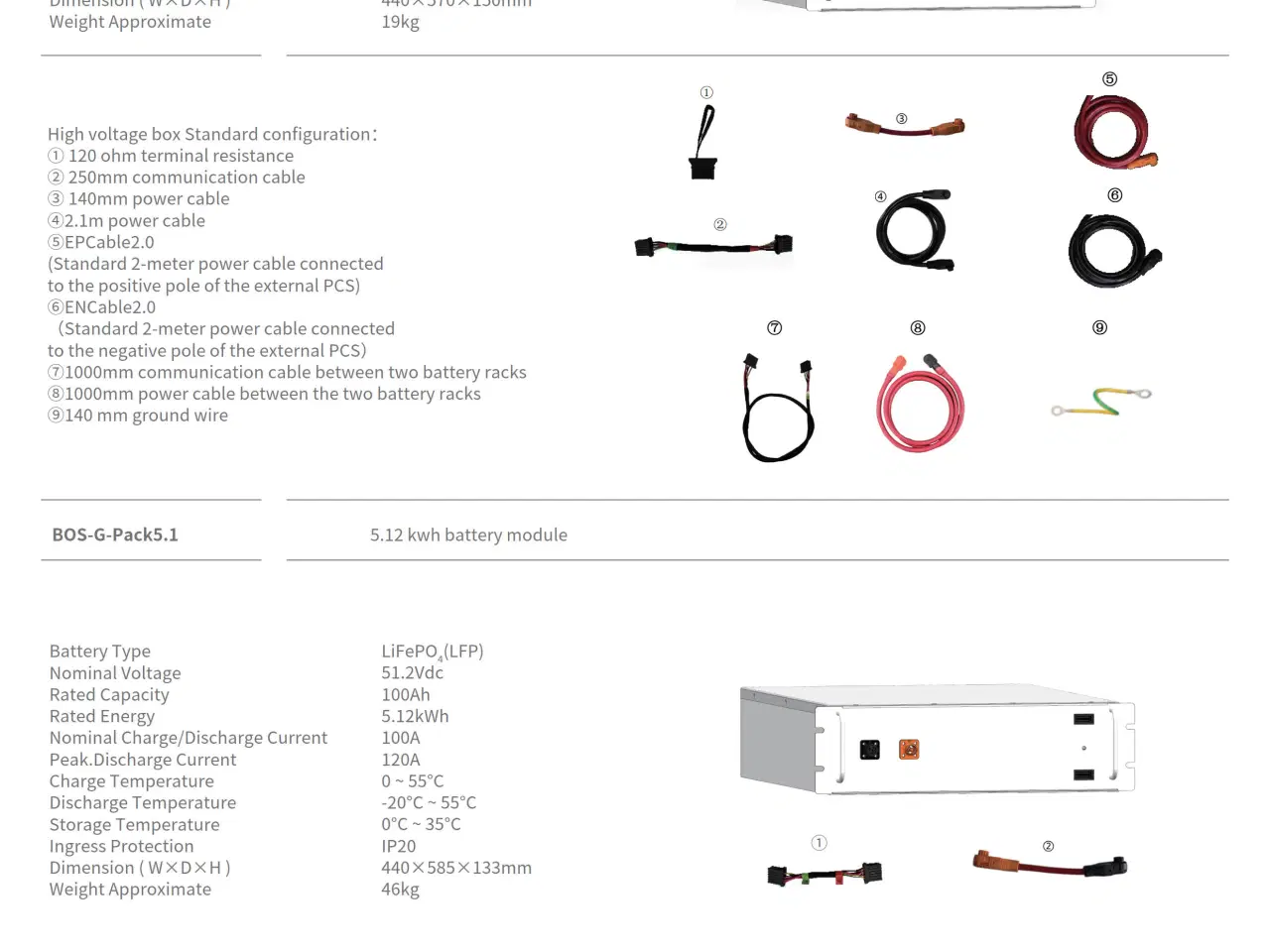 Billede 4 - Deye BOS-G Pro 5.12kWh High Voltage battery modul