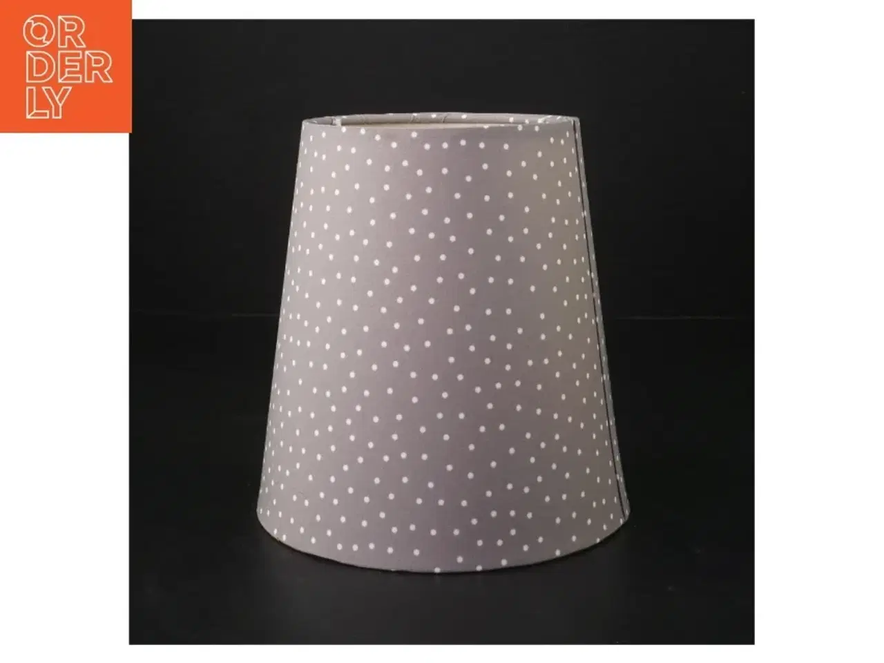 Billede 1 - Lampeskærm med prikker (str. H. 16 cm ø. 15,5 cm)