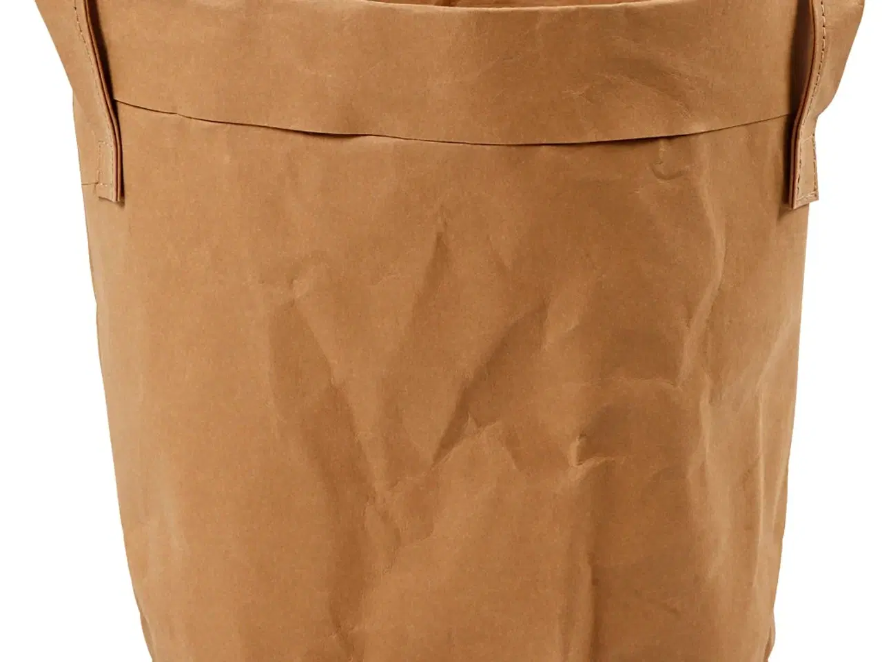 Billede 1 - Elegant opbevaringspose i lys brun - 20 cm høj