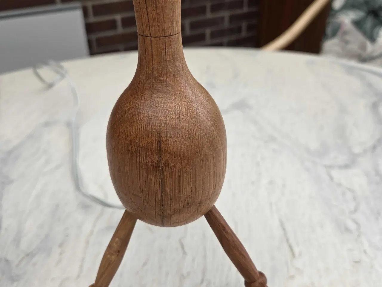 Billede 5 - Vintage 2 stk.teaktræs bordlamper fra 1950erne.