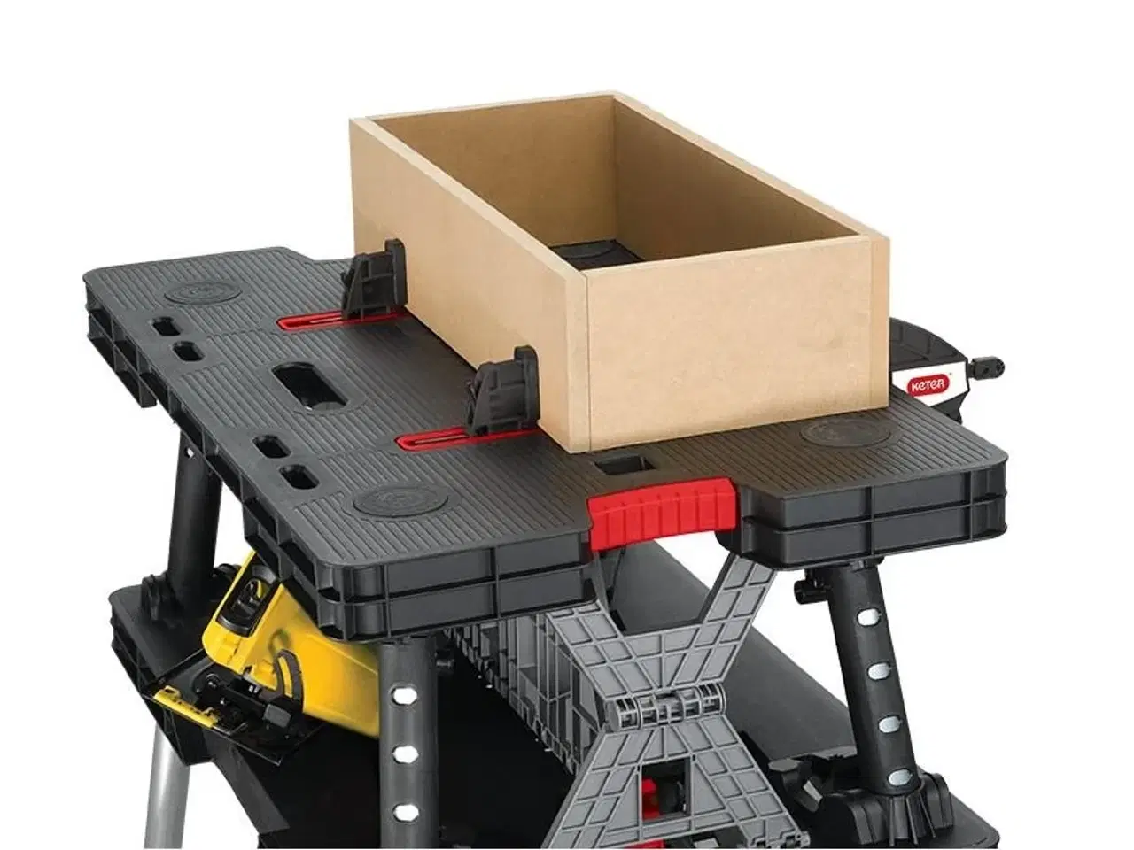 Billede 10 - Sammenklappeligt arbejdsbord – Keter portable workbench, sort