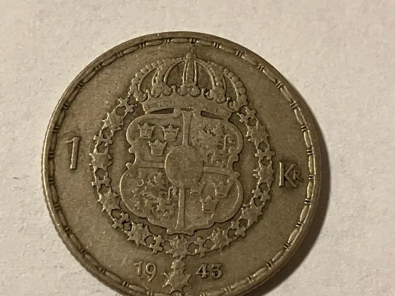 Billede 1 - 1 Krona 1943 Sweden - Silver