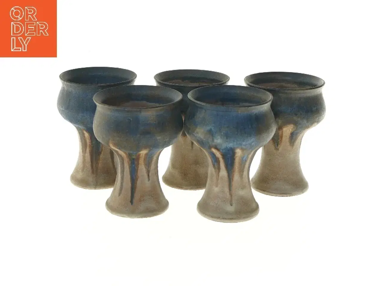 Billede 1 - Sæt af keramik Raku krus (str. 5 styk, 14x10 cm)