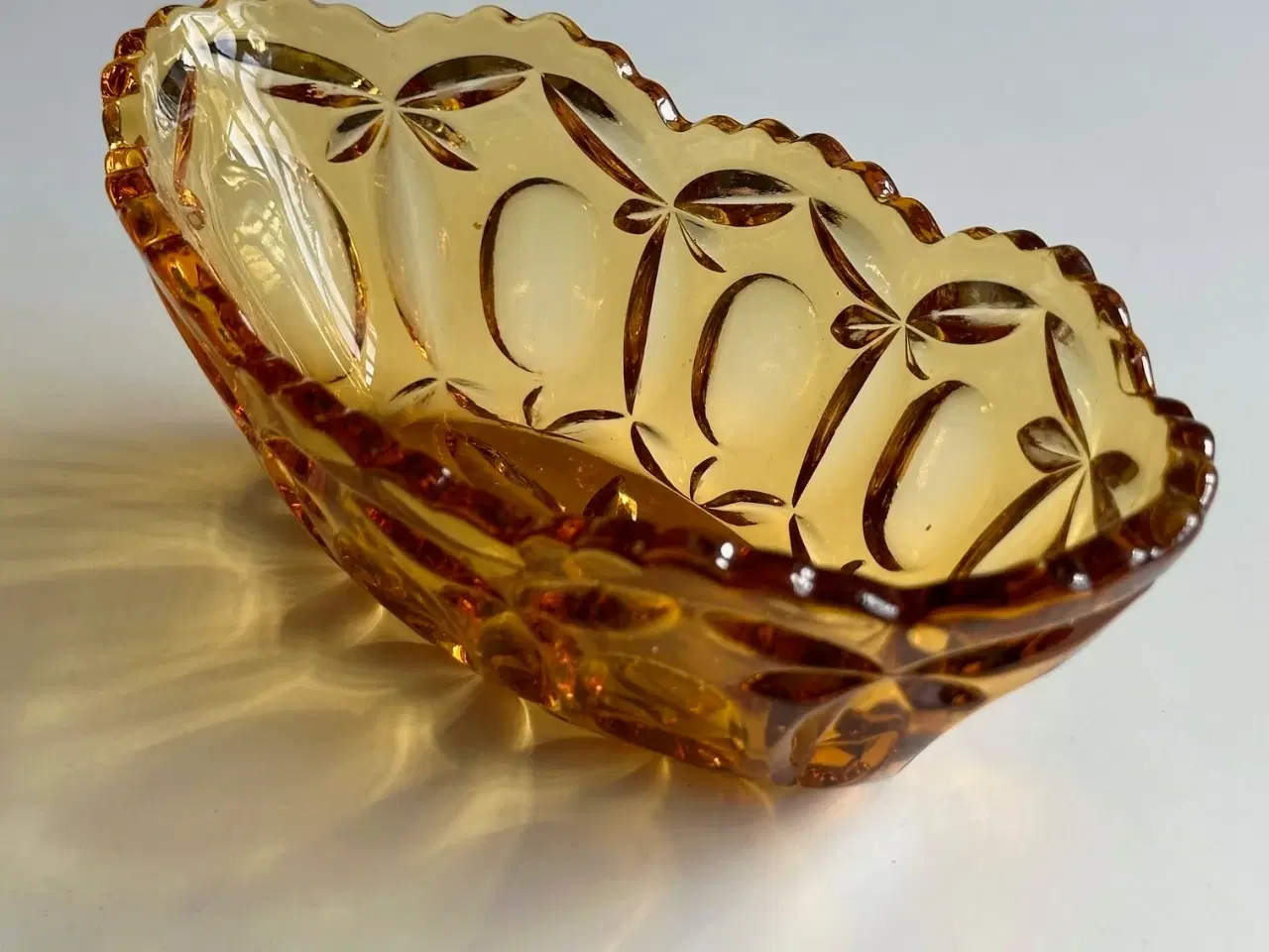 Billede 5 - Fyens Glasværk, ravfarvet jardiniere