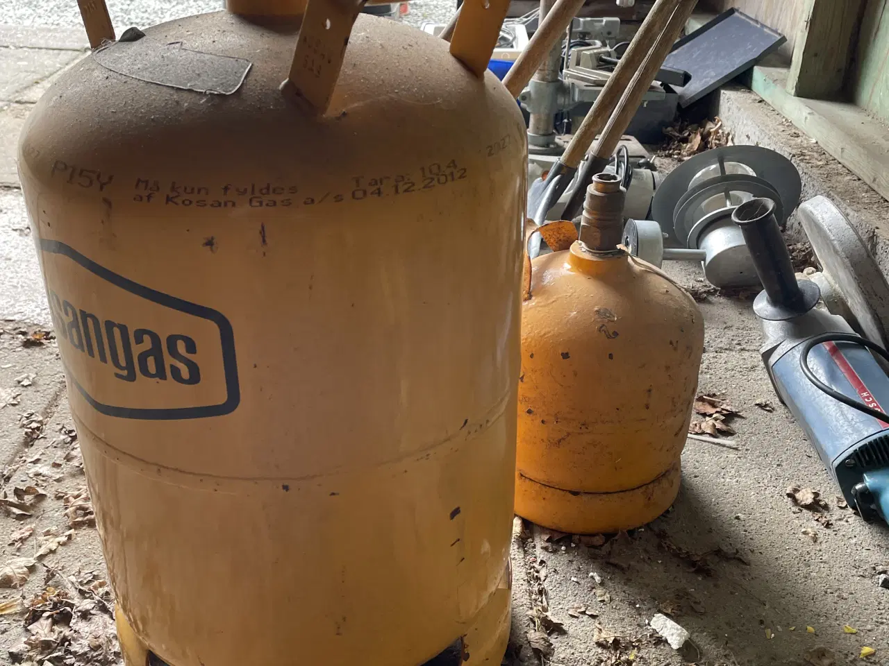 Billede 1 - 2 stk tomme gasflasker til grill/gas