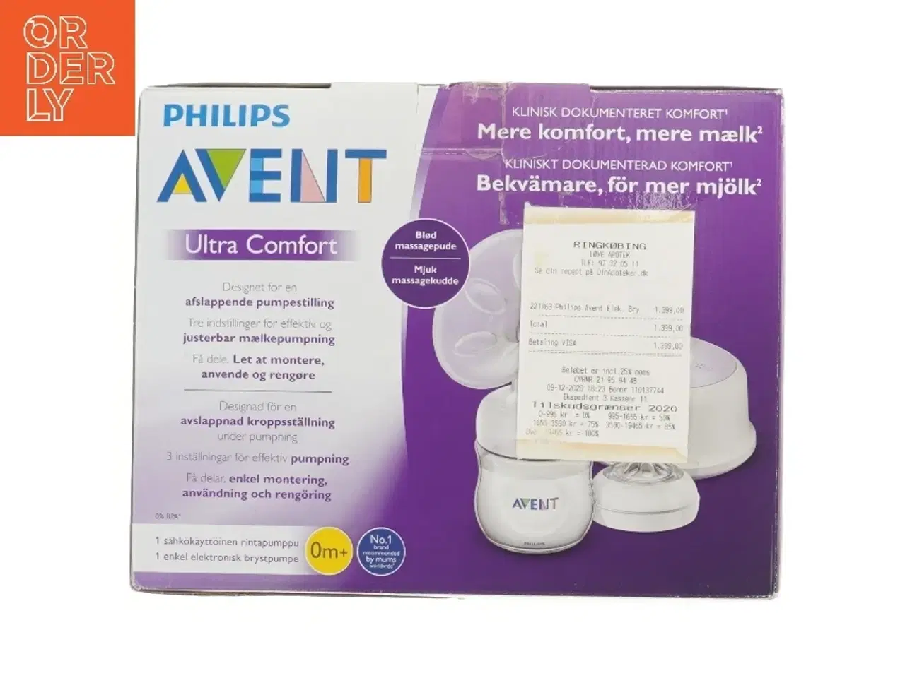 Billede 2 - Elektrisk brystpumpe Avent Ultra Comfortfra Philips