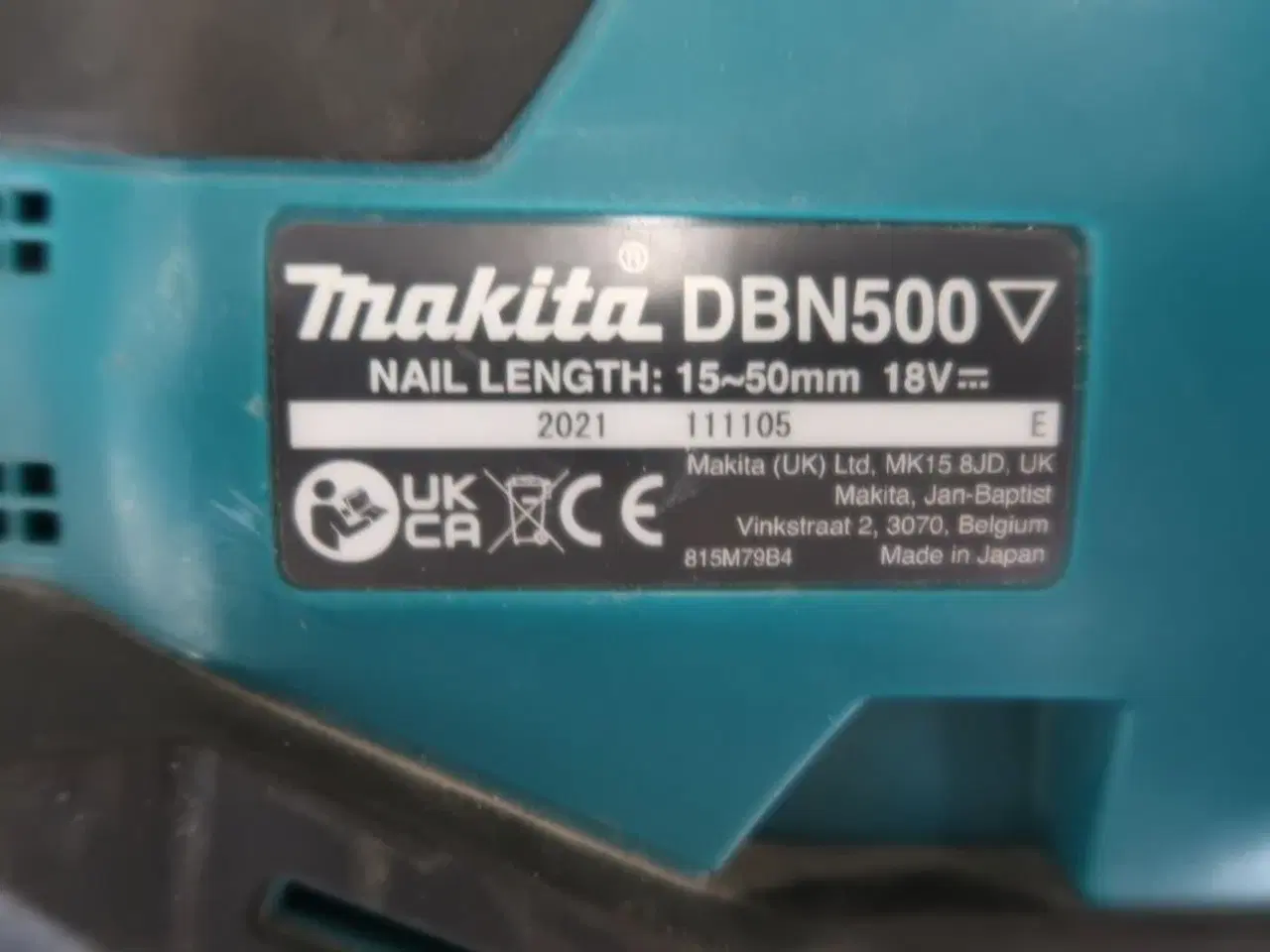 Billede 3 - Stiftepistol MAKITA DBN500 med 1 batteri