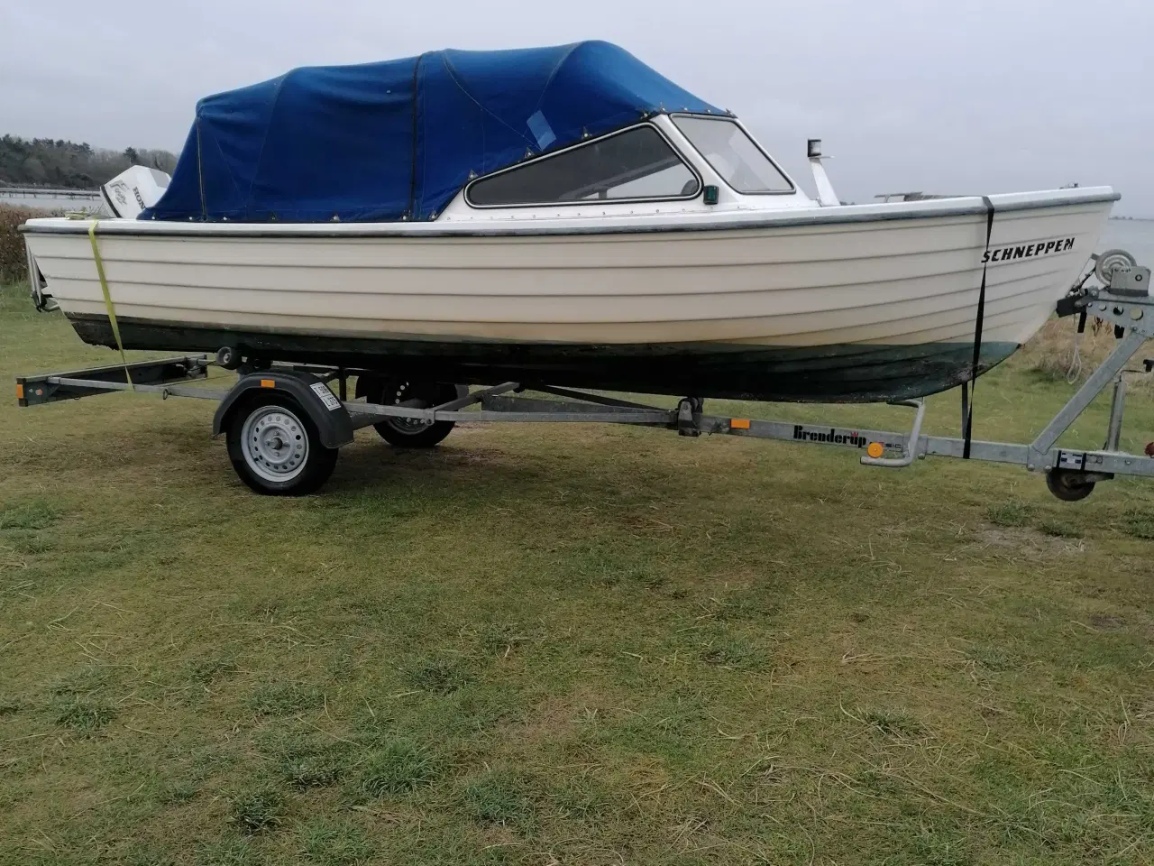 Billede 1 - 17 fod hardtop båd 15hk honda og trailer 